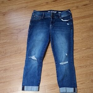 Wallflower Women's Dark Blue Cropped Jeans